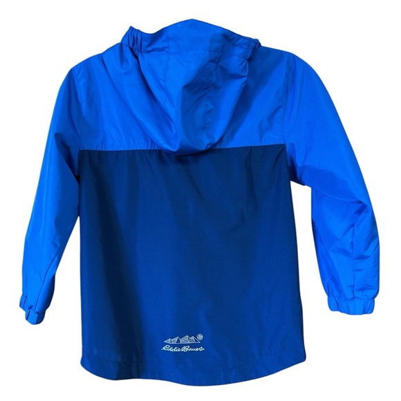 Eddie Bauer Blue Zippered Spring Lightweight Hooded Windbreaker Jacket XS (5/6) - Picture 2 of 8